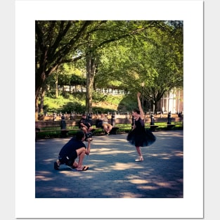 Central Park Ballet Dancer Shooting NYC Posters and Art